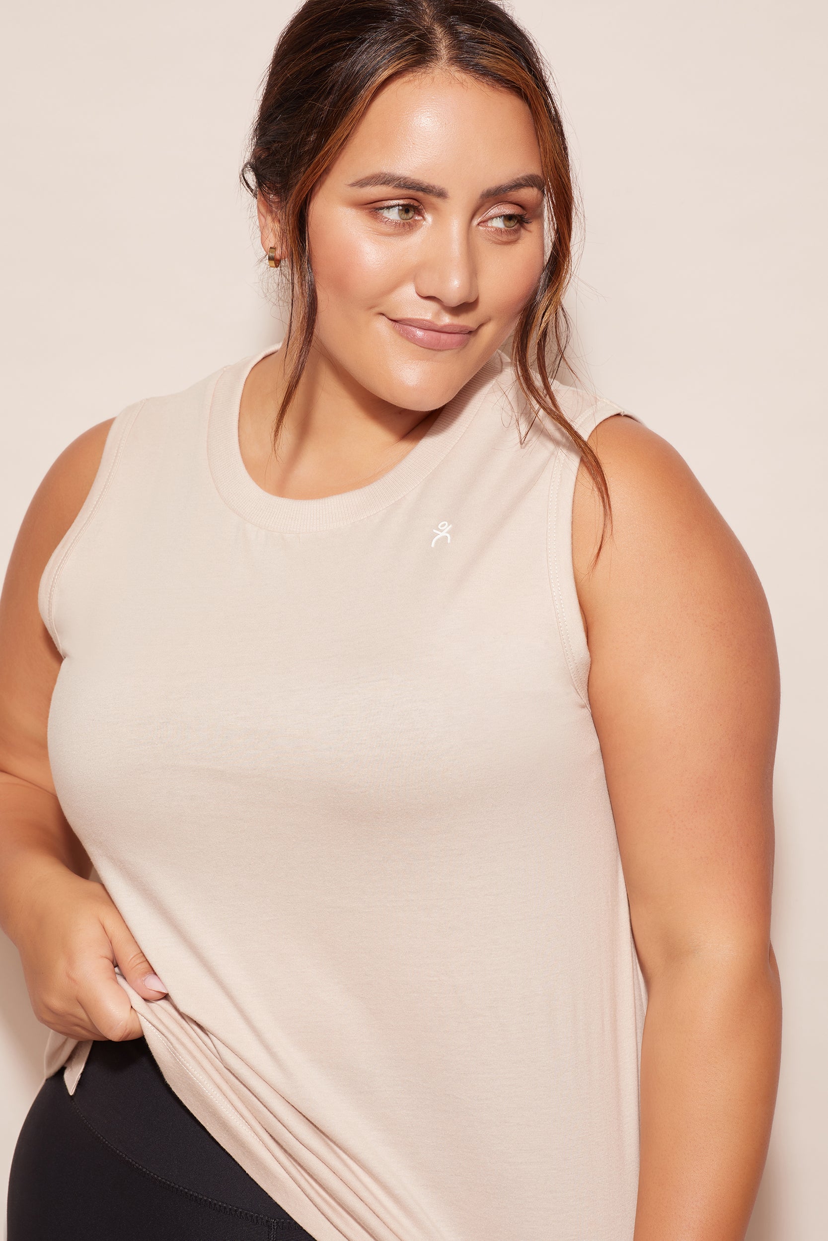 Champion Tank Beige Champion Tank CurveTops Activewear Online dk active