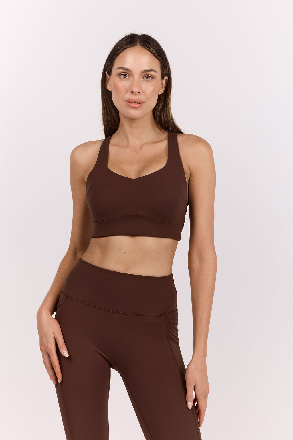 dk active Sports Bras Core Comfort | Hi-Support Bra Chocolate