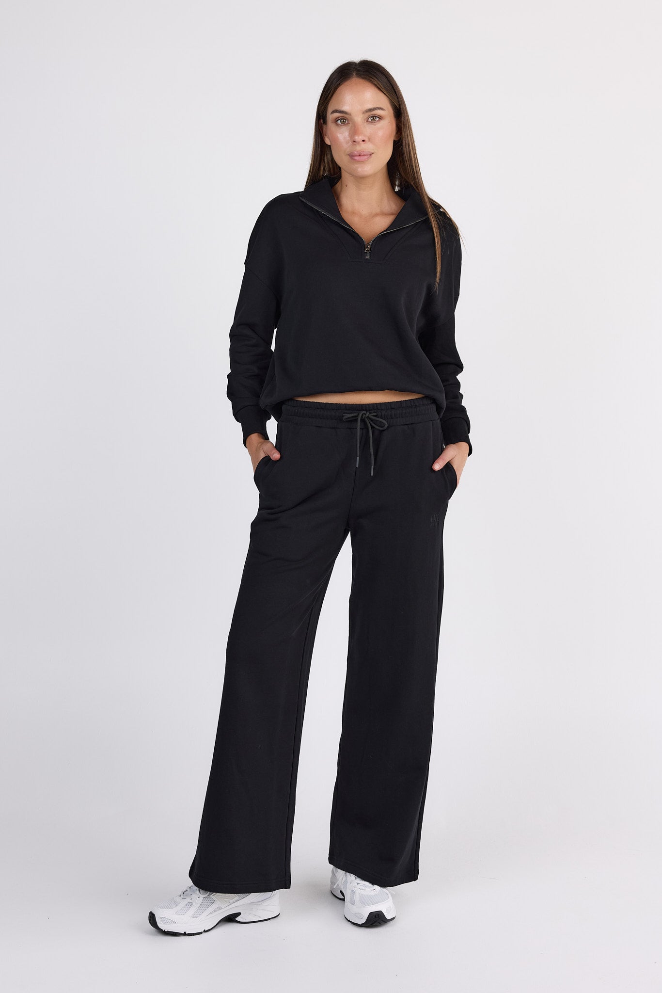 dk active Long Sleeve Tops Foundation Half Zip Sweatshirt Black