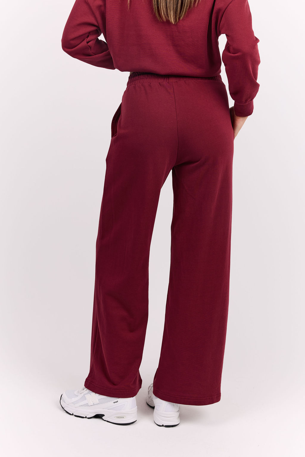 dk active Pants Off Duty Wide Leg Sweatpant Burgundy