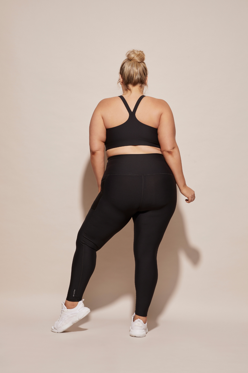 Black Body Fit Leggings - Women's - High Waist